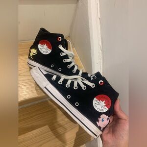 🩷 Converse Pokémon Chuck Taylor Women’s Black High-Top Sneakers Size 7.5 💙